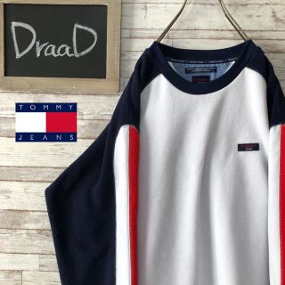 トミーヒルフィガー(TOMMY HILFIGER)の【古着】USA製 トミージーンズ ワンポイント 刺繍ロゴ スウェット XL(スウェット)