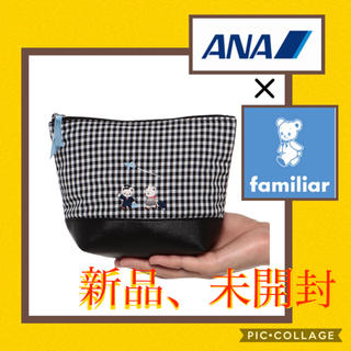 ファミリア(familiar)の【最終価格】ANA機内販売ファミリア×ANAオリジナルギンガムチェックポーチ(レッスンバッグ)