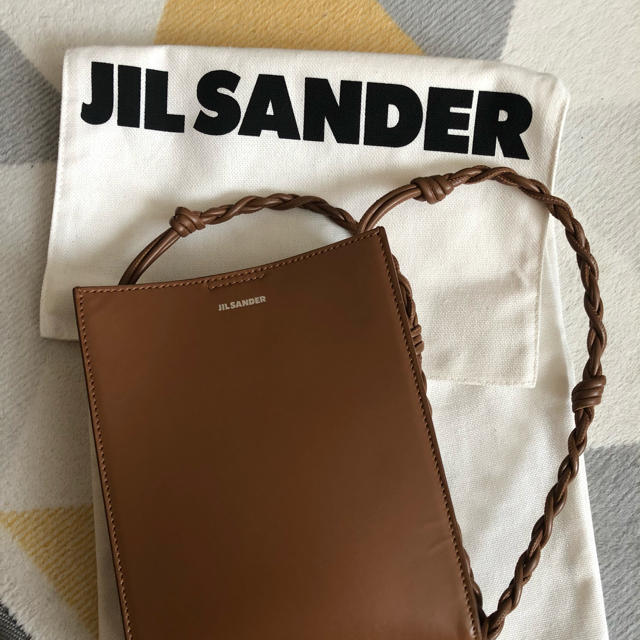 JIL SANDER ショルダーバッグ ブラウン タングル - ショルダーバッグ