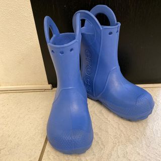 クロックス(crocs)のクロックス　kids レインブーツ　C10 ブルー(長靴/レインシューズ)