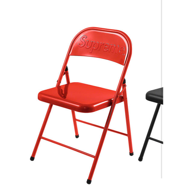 supreme パイプ椅子 red