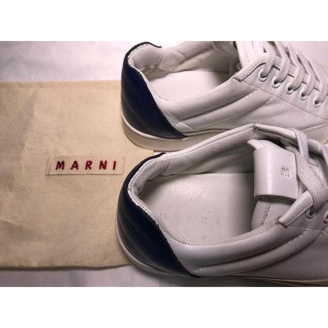 Marni(マルニ)のMarni Leather Sneakers WHT/NAV 40 メンズの靴/シューズ(スニーカー)の商品写真