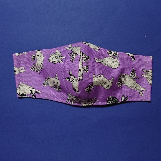 THE MASK(マスク)の🐰ハンドメイド立体インナーマスク🐰うさぎ紫 ハンドメイドのハンドメイド その他(その他)の商品写真