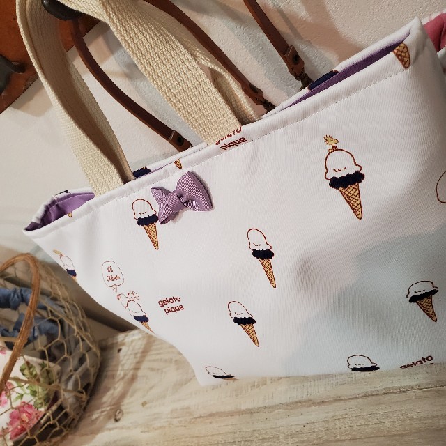 gelato pique(ジェラートピケ)の｛gelato pique×SNOOPY｝お散歩bag♪ ハンドメイドのファッション小物(その他)の商品写真