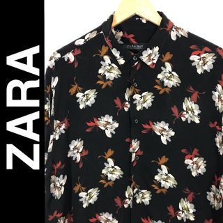 ザラ(ZARA)のZARA ザラ　長袖シャツ　レーヨンシャツ　花柄　柄シャツ(シャツ)