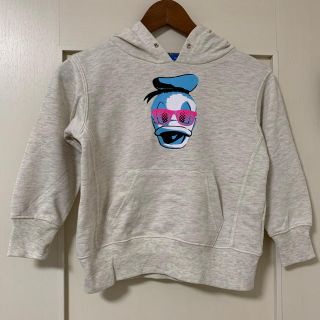 ディズニー(Disney)の美品！ディズニーリゾート　ドナルドダック　スウェットパーカー(Tシャツ/カットソー)