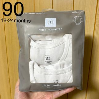 ベビーギャップ(babyGAP)の新品　ベビー90 長袖ロンパース3枚セットbabygap (ロンパース)