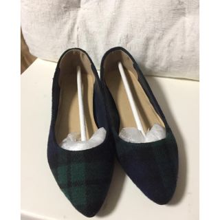 グローバルワーク(GLOBAL WORK)の新品 グローバルワーク パンプス グリーン チェック 秋冬(ハイヒール/パンプス)