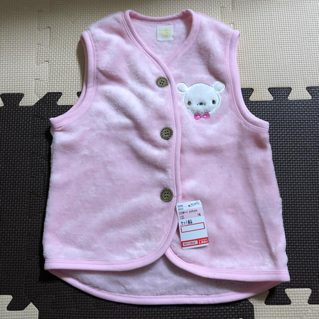 しまむら(シマムラ)の新品未使用 100 スリーパー ベスト くま キッズ/ベビー/マタニティのキッズ服女の子用(90cm~)(パジャマ)の商品写真