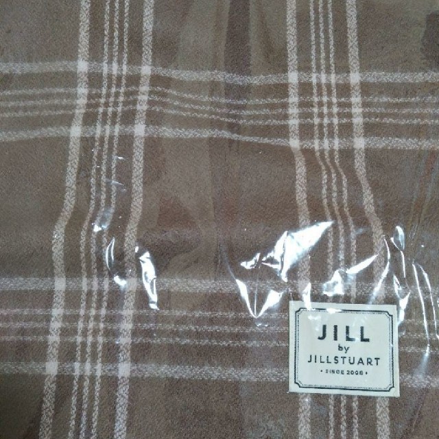 JILL by JILLSTUART(ジルバイジルスチュアート)の【新品】ジルバイジルスチュアート チェックストール モカピンク レディースのファッション小物(ストール/パシュミナ)の商品写真