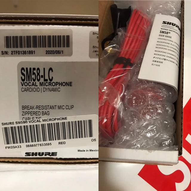 Supreme(シュプリーム)のSupreme®/Shure SM58® Vocal Microphone 楽器のレコーディング/PA機器(マイク)の商品写真