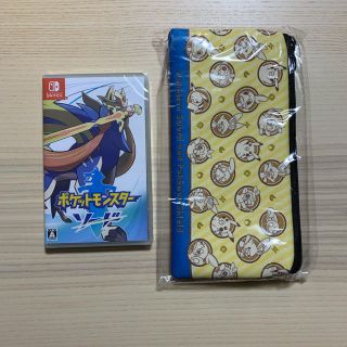 ニンテンドースイッチ(Nintendo Switch)の【新品】任天堂Switch ポケットモンスター ソード ポーチ付き(家庭用ゲームソフト)