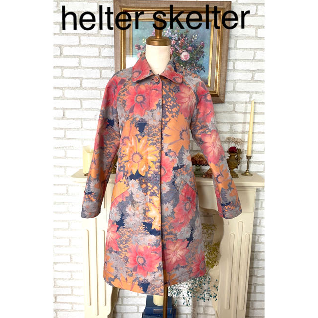 helter skelter(ヘルタースケルター)のヘルタースケルター　コート　花柄　総柄　スプリングコート レディースのジャケット/アウター(スプリングコート)の商品写真