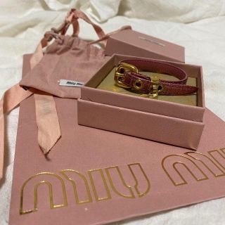 ミュウミュウ(MIU MIU)の★お取り置き★miumiu マドラスレザー　ブレスレット(ブレスレット/バングル)