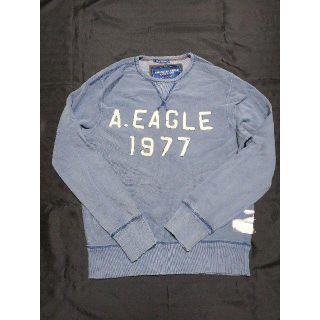 アメリカンイーグル(American Eagle)のアメリカンイーグル 　トレーナー　アップリケ　ブルー(スウェット)