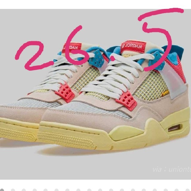 【26.5】union × air jordan 4 GUAVA ICE