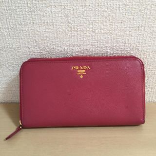 プラダ(PRADA)のPRADA 長財布 サフィアーノ 二つ折り財布 プラダ ラウンドファスナー(財布)