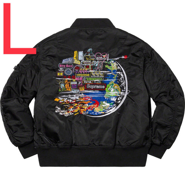 Supreme Globe MA-1 Black L