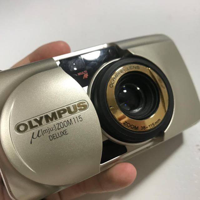 OLYMPUS(オリンパス)のOLYMPUS μ ZOOM 105 DELUXE ゴールド スマホ/家電/カメラのカメラ(フィルムカメラ)の商品写真