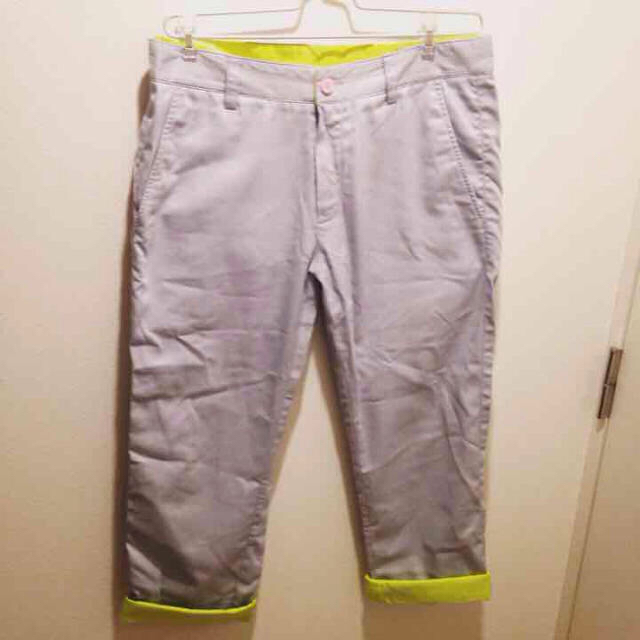 ハーフパンツ 蛍光 イエロー 七分パンツ メンズのパンツ(ショートパンツ)の商品写真