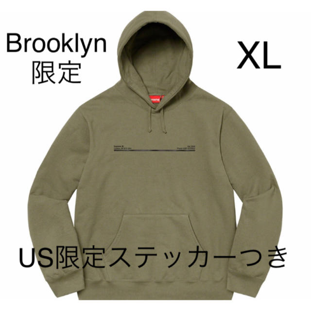 パーカーSupreme Shop Hooded Sweatshirt olive XL