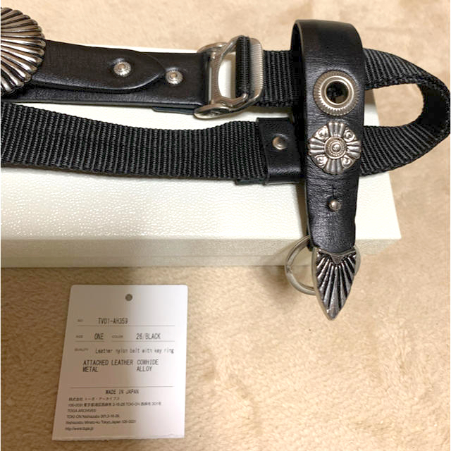 TOGA VIRILIS 20ssレザー ナイロン キーリング付きベルト | www