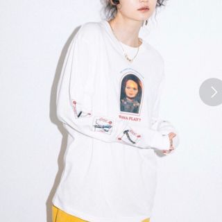 エックスガール(X-girl)のx-girl × CHILDS PLAY CHUCKY L/S TEE(Tシャツ(長袖/七分))