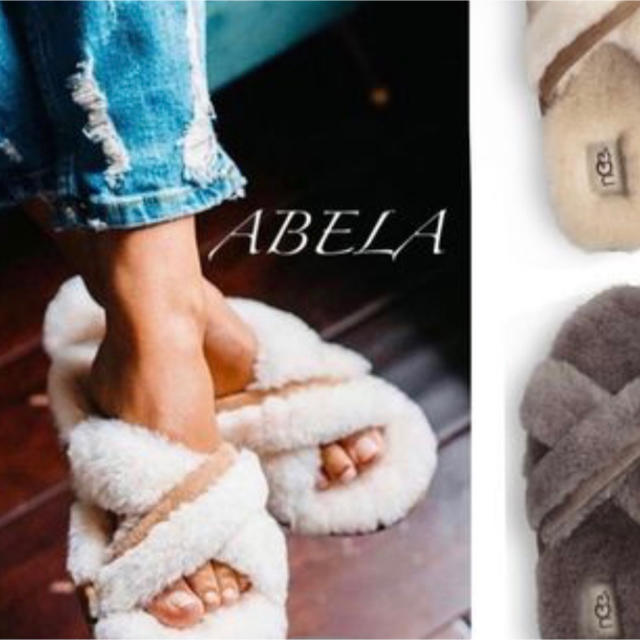 UGG アグ スリッパ　サンダル　ABELA ナチュラルシューズ 羊毛