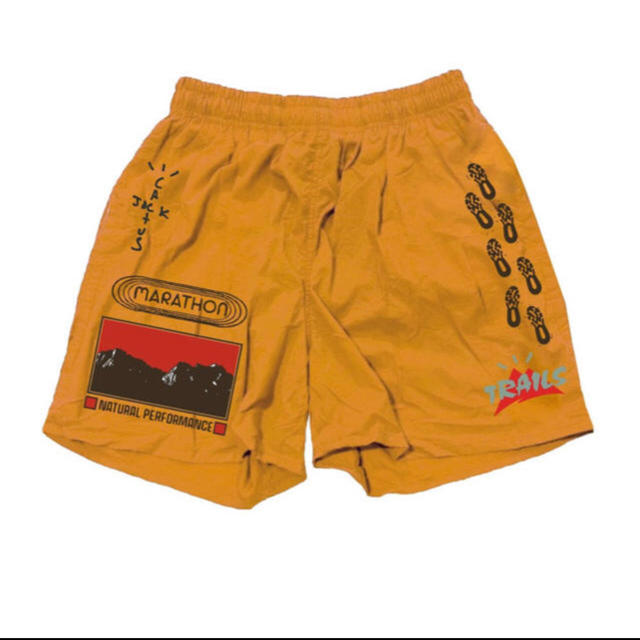 Travis Scott Path Shorts Gold  Sサイズ