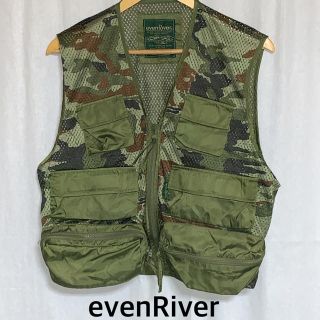 イーブンリバー(EVEN RIVER)のevenRiver フィッシングベスト グリーンカモ c-361g(ベスト)