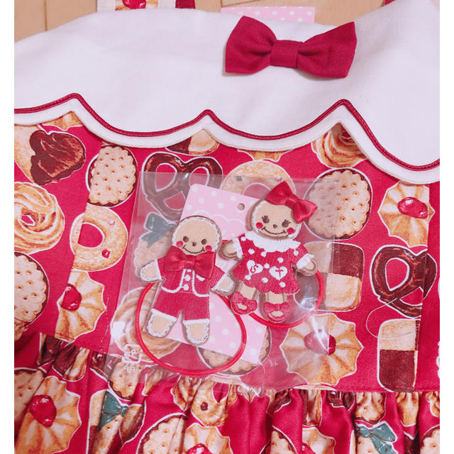 キッズ/ベビー/マタニティ最終価格シャーリーテンプル　お菓子のお家　ジャンパースカート　ヘアポニー　セット