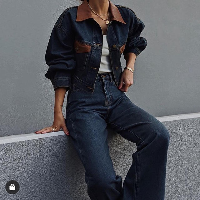 ALEXIA STAM(アリシアスタン)のACLENT denim jacket レディースのジャケット/アウター(Gジャン/デニムジャケット)の商品写真