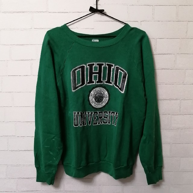 Champion - 【中古・レア】80's チャンピオン カレッジロゴ スウェットL 緑の通販 by てつさとし ※複数購入で10%割引開催