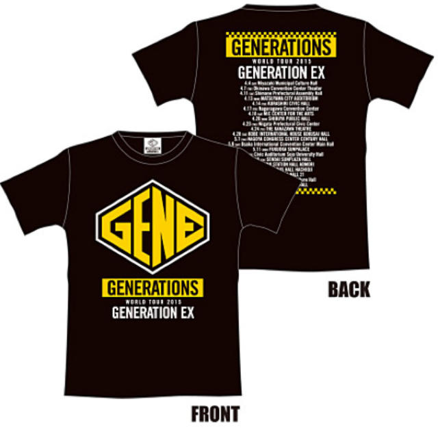 GENERATIONS(ジェネレーションズ)の即購入OK❤︎GENERATION EX ツアー Tシャツ Mサイズ 試着のみ エンタメ/ホビーのタレントグッズ(ミュージシャン)の商品写真