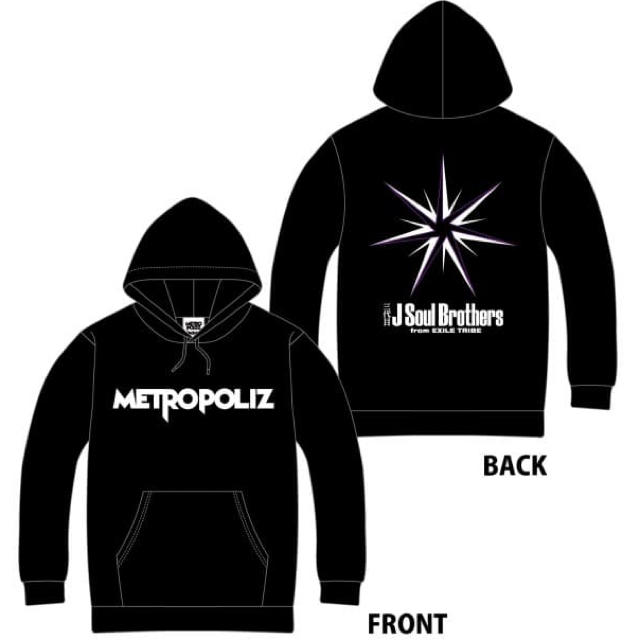 三代目 J Soul Brothers(サンダイメジェイソウルブラザーズ)の即購入OK❤︎METRO POLIZ パーカー ブラック Lサイズ エンタメ/ホビーのタレントグッズ(ミュージシャン)の商品写真