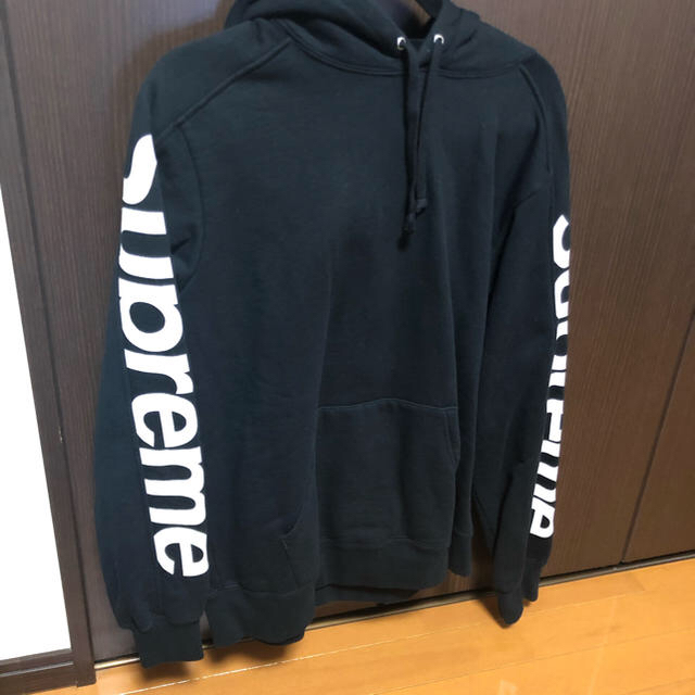 supreme 18ss 袖ロゴ　パーカー　Sサイズ