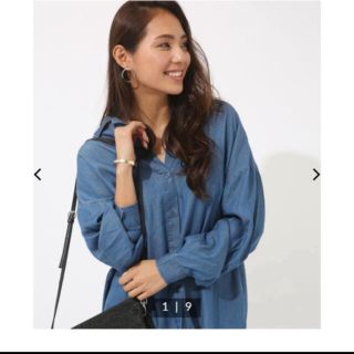 アズールバイマウジー(AZUL by moussy)のAZUL シャンブレーデニムシャツ(シャツ/ブラウス(長袖/七分))