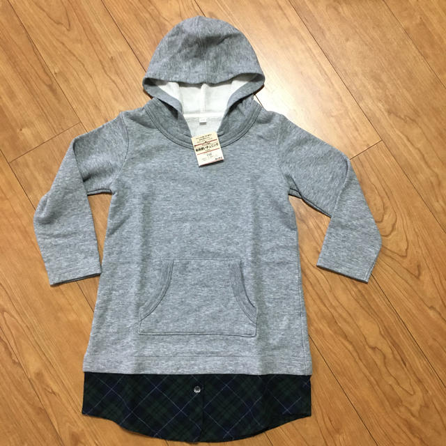 MUJI (無印良品)(ムジルシリョウヒン)のチュニックワンピ キッズ/ベビー/マタニティのキッズ服女の子用(90cm~)(ワンピース)の商品写真