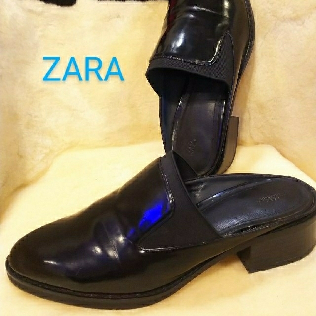 ZARA(ザラ)の断捨離中！ZARA 本革 スリッポン オシャレ  23センチ レディースの靴/シューズ(スリッポン/モカシン)の商品写真