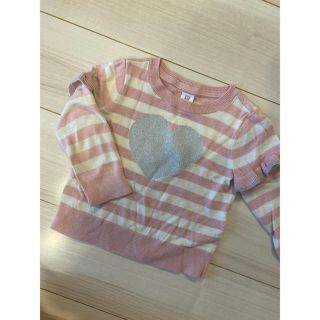 ベビーギャップ(babyGAP)のGAP ベビー ニット セーター ハート ピンク ボーダー フリル 95(ニット)