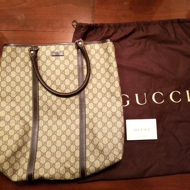 特価】 Gucci - 型押しカーフブラウン ベージュ GGキャンバス GUCCI