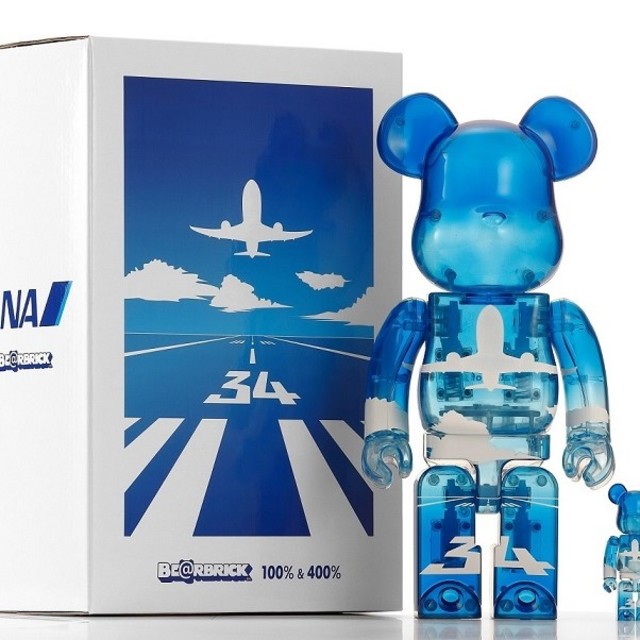 ≪プライスダウン30％OFF≫ ANA BE@BRICK 「BE＠RBRICK」2種類を抽選・限定販売 3体セット ANA、羽生結弦選手グッズ第4弾  ベアブリック ブルースカイ