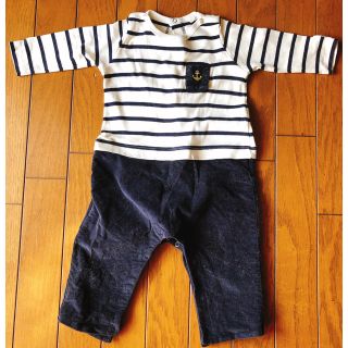 プチバトー(PETIT BATEAU)のPETIT BATEAU カバーオール　男の子　サイズ60-70(カバーオール)