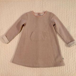 プチバトー(PETIT BATEAU)のプチバトー　ラメ入り　スウェットワンピース　36m/95cm(ワンピース)