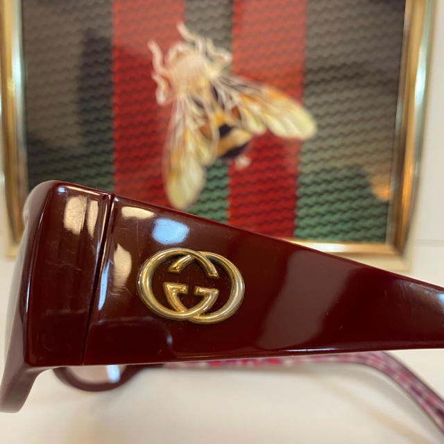 グッチサングラスレッド レディースのファッション小物(サングラス/メガネ)の商品写真