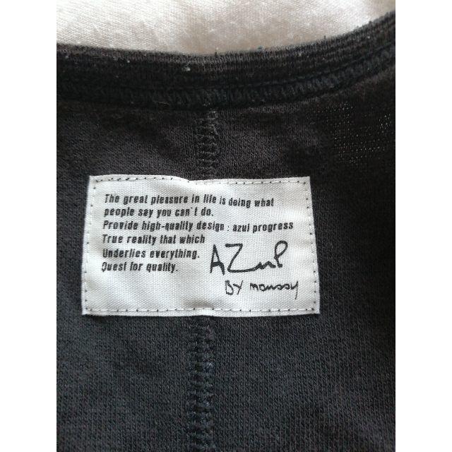 AZUL by moussy(アズールバイマウジー)の中古　 Vネック　黒カットソー　AZUL BY MOUSSY メンズのトップス(Tシャツ/カットソー(七分/長袖))の商品写真