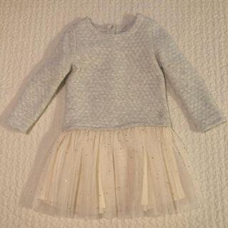 プチバトー(PETIT BATEAU)のプチバトー　チュールスカートワンピース　36m/95cm(ワンピース)