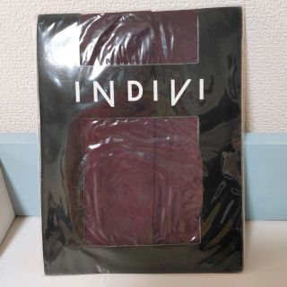 インディヴィ(INDIVI)の秋カラー タイツ パープル 大人 新品(タイツ/ストッキング)