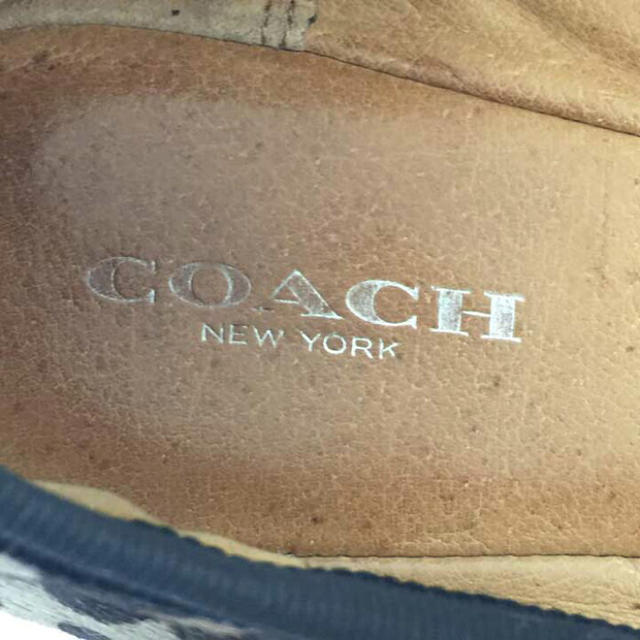 COACH(コーチ)のコーチ COACH ハラコ フラットシューズ 24cm ブラウン ヒョウ柄 秋冬 レディースの靴/シューズ(バレエシューズ)の商品写真