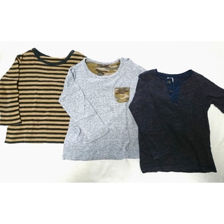 エイチアンドエム(H&M)のUNIQLObaby H&M 長袖Tシャツ 3枚セット 90㎝(Tシャツ/カットソー)